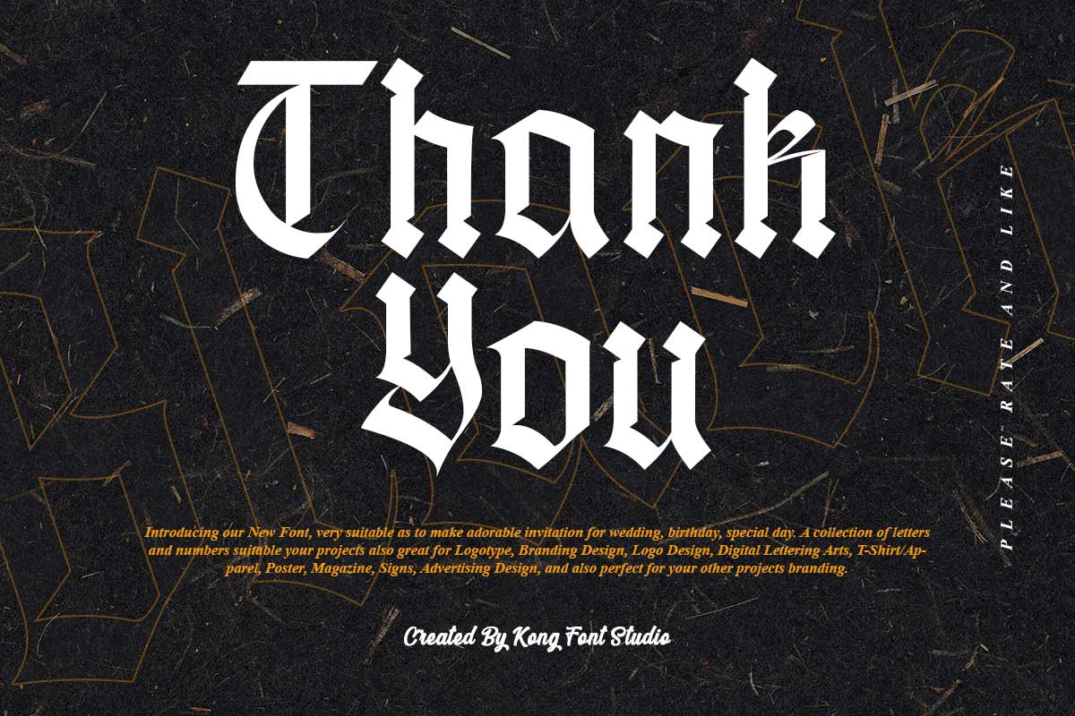 Black Alberia Gothic Font - Image 11