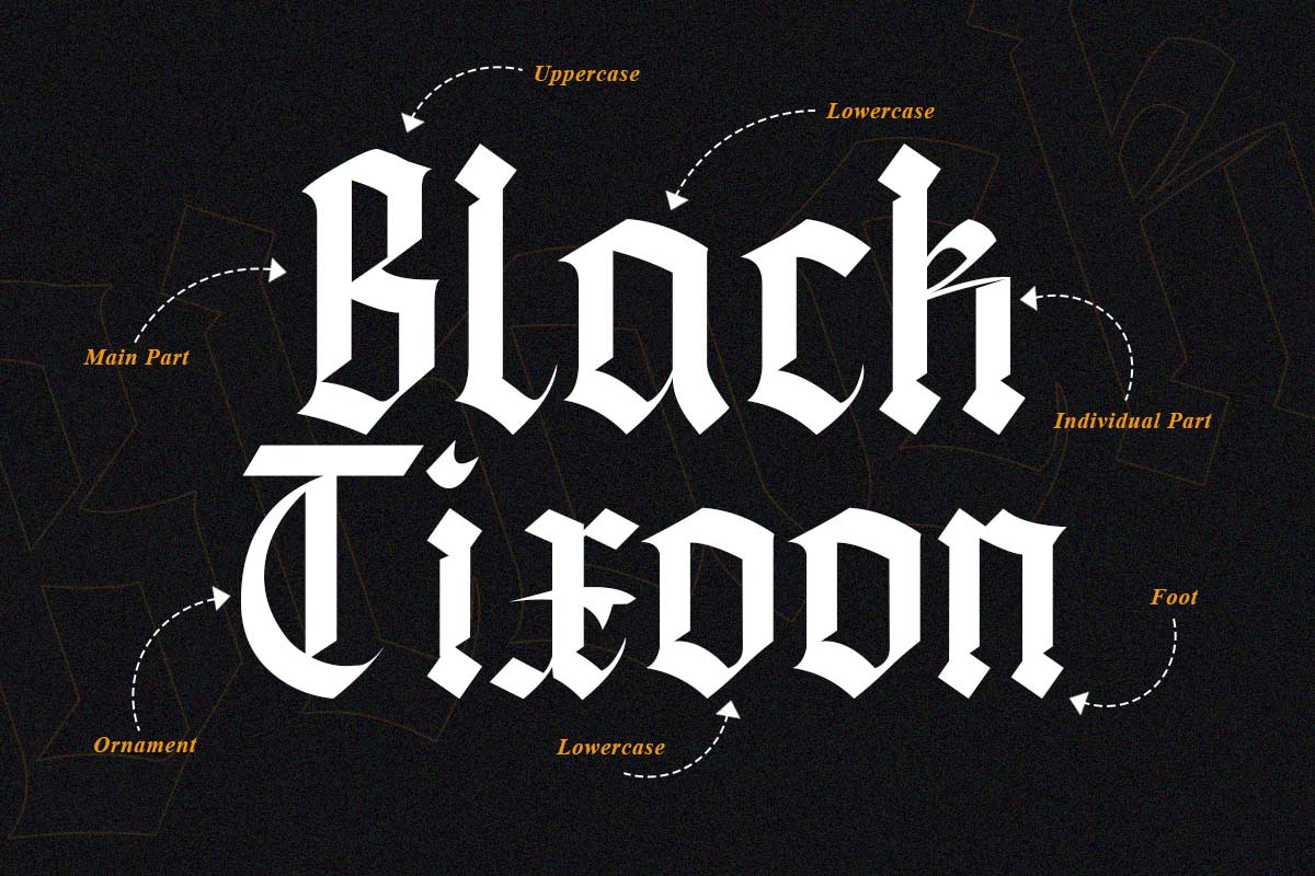 Black Alberia Gothic Font - Image 3