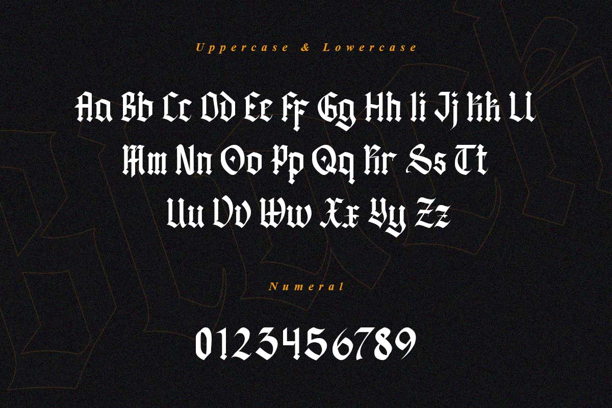 Black Alberia Gothic Font - Image 9