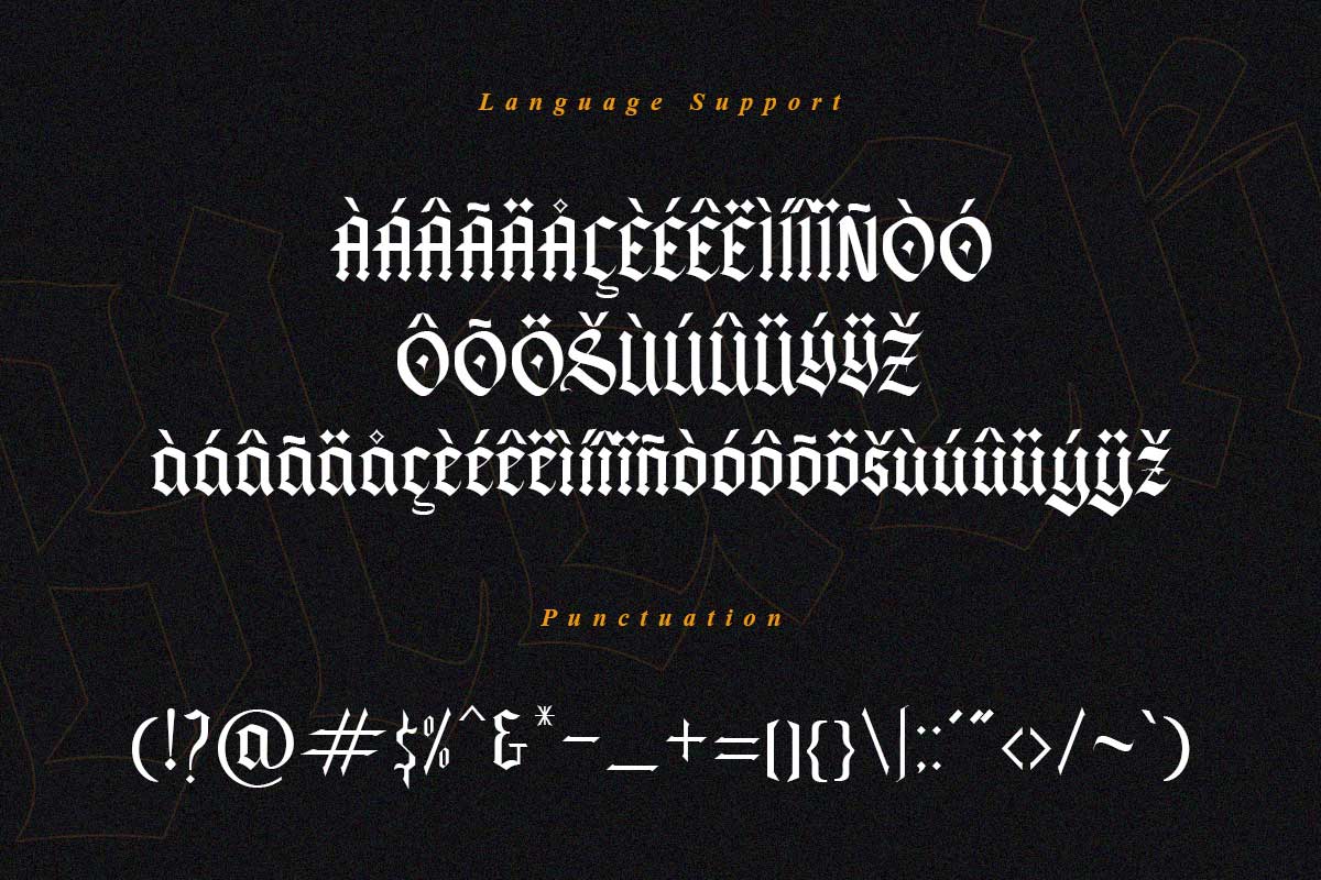 Black Alberia Gothic Font - Image 10