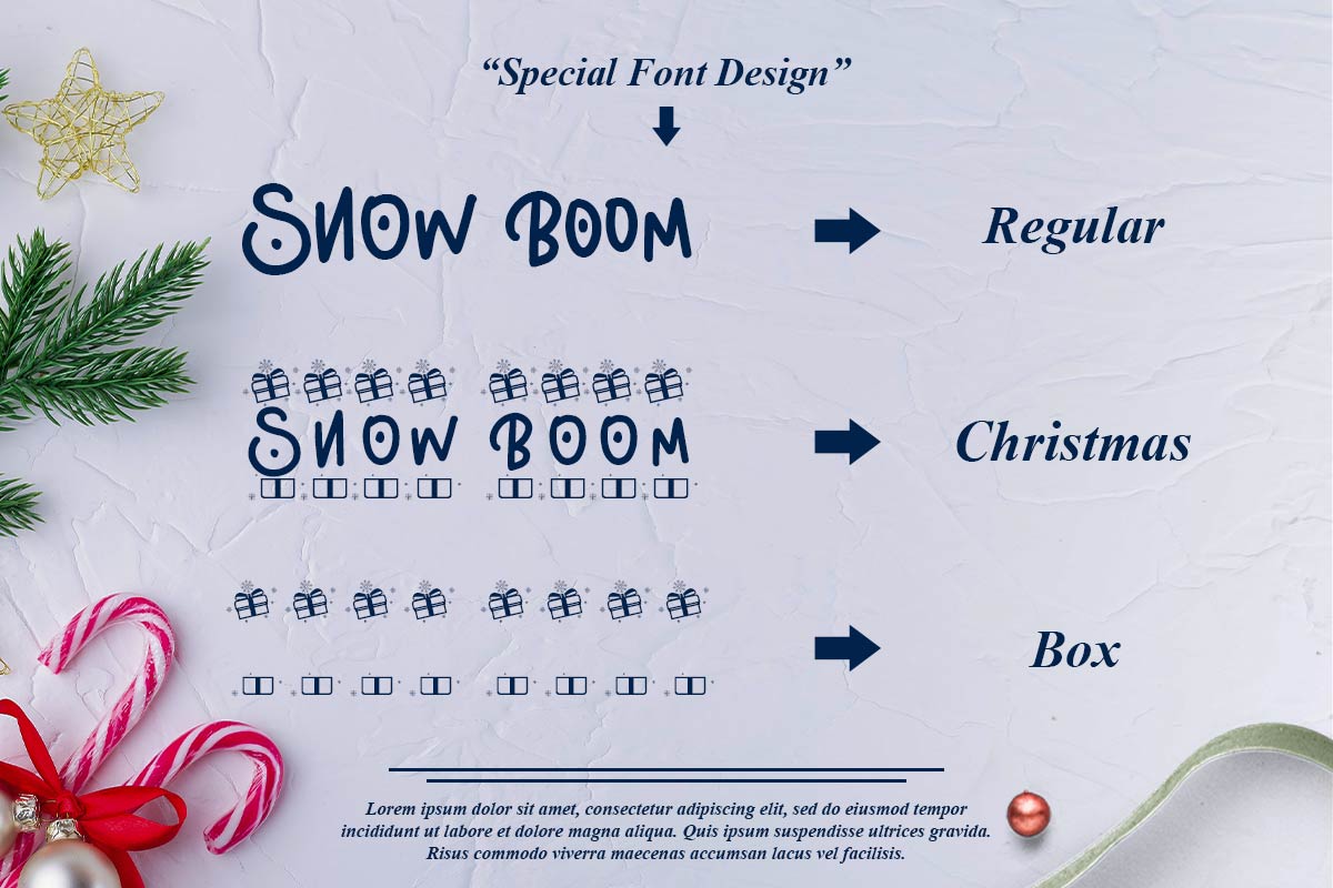 Snow Boom Christmas Font - Image 3
