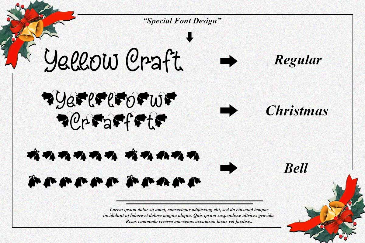 Yellow Craft Decorative Font - Image 4