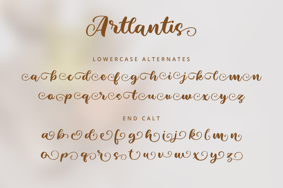 Artlantis Calligraphy Script Font - Image 8