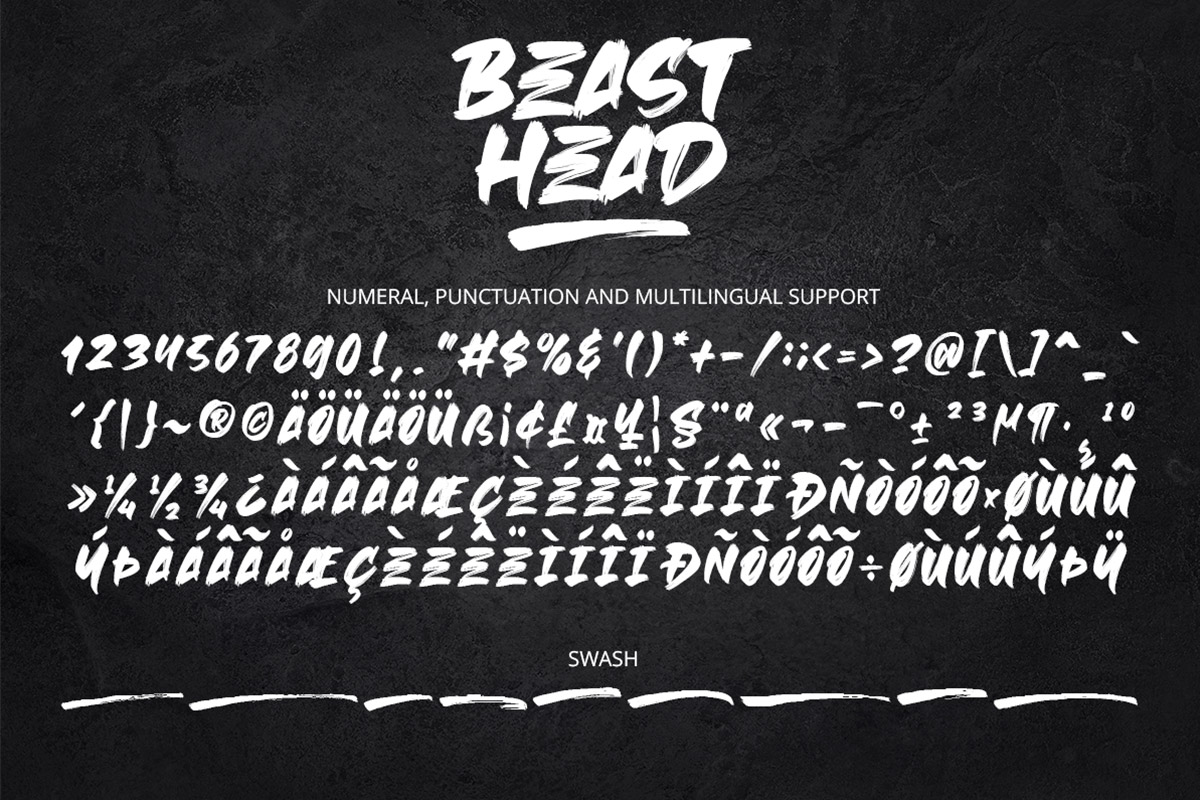 Beast Head Brush Font - Image 7