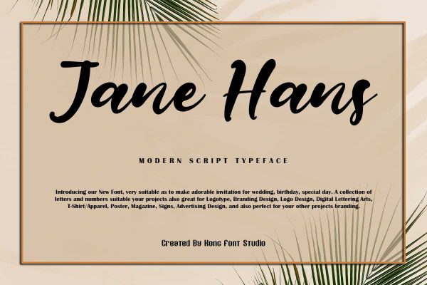 Jane Hans Modern Font - Image 2