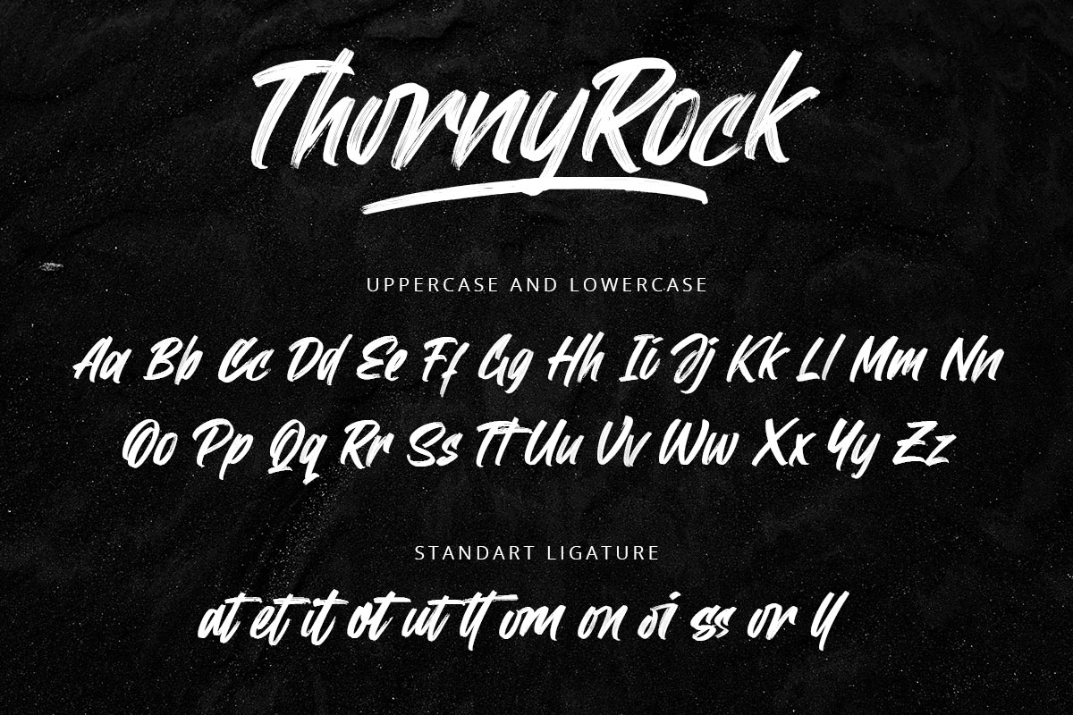 ThornyRock Handwritten Brush Font - Image 7