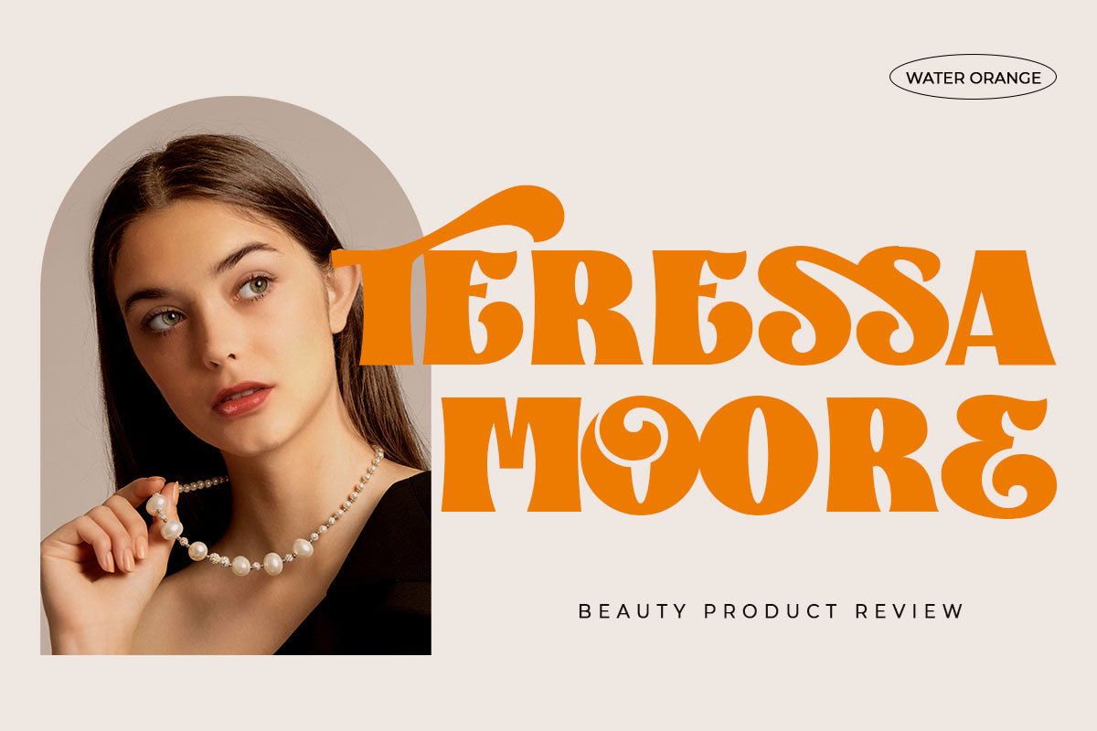 Water Orange All Caps Serif Vintage Font - Image 3