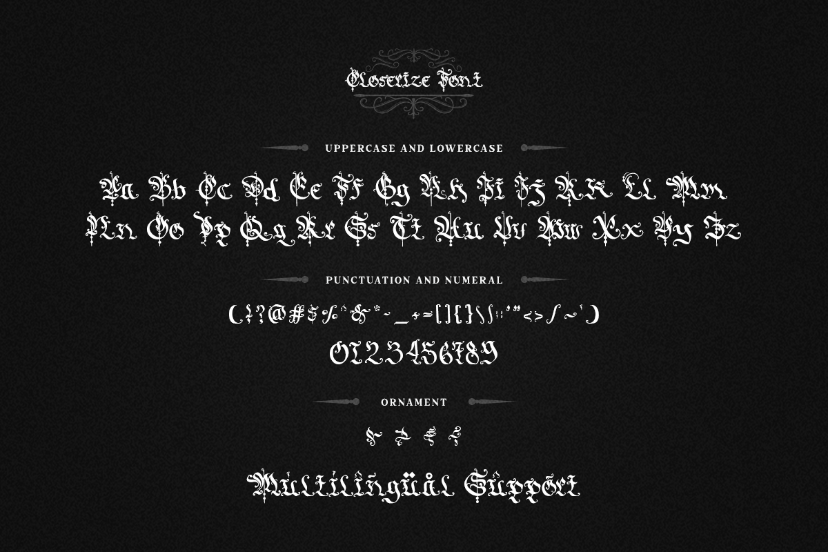 Closerize Blackletter Font - Image 9