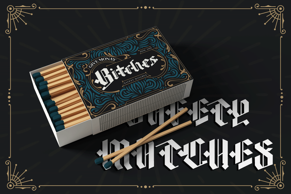 Black Word Blackletter Font - Image 3