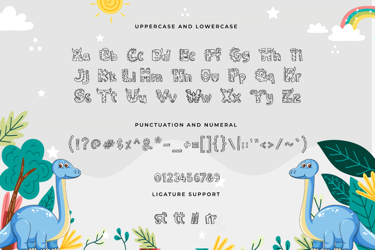 Monsterazor Cute Decorative Font - Image 6