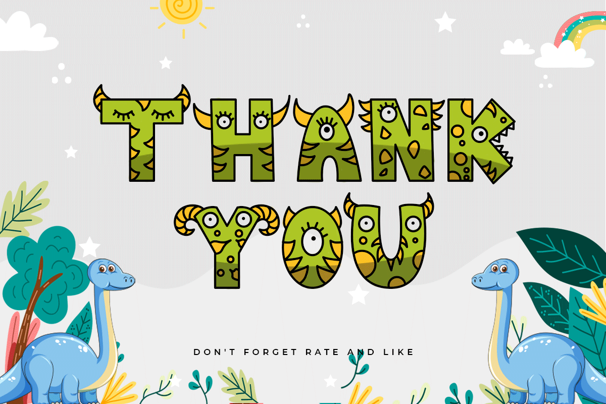 Monsterazor Cute Decorative Font - Image 7