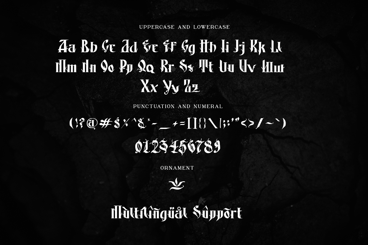 Black Nature Blackletter Font - Image 8
