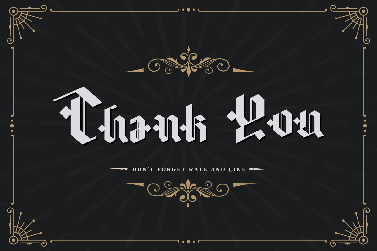 Black Word Blackletter Font - Image 9