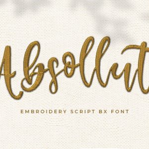 Absollute Embroidery Script Font