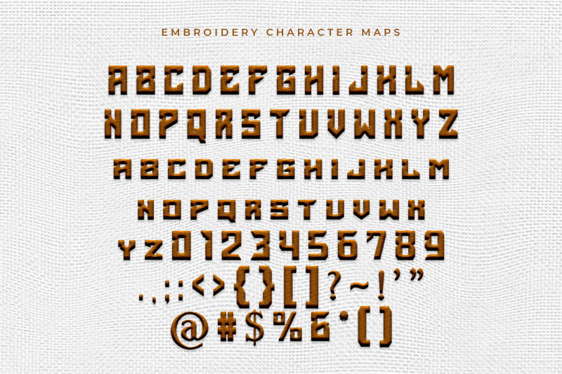 Acients Embroidery Sport Font