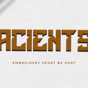 Acients Embroidery Sport Font