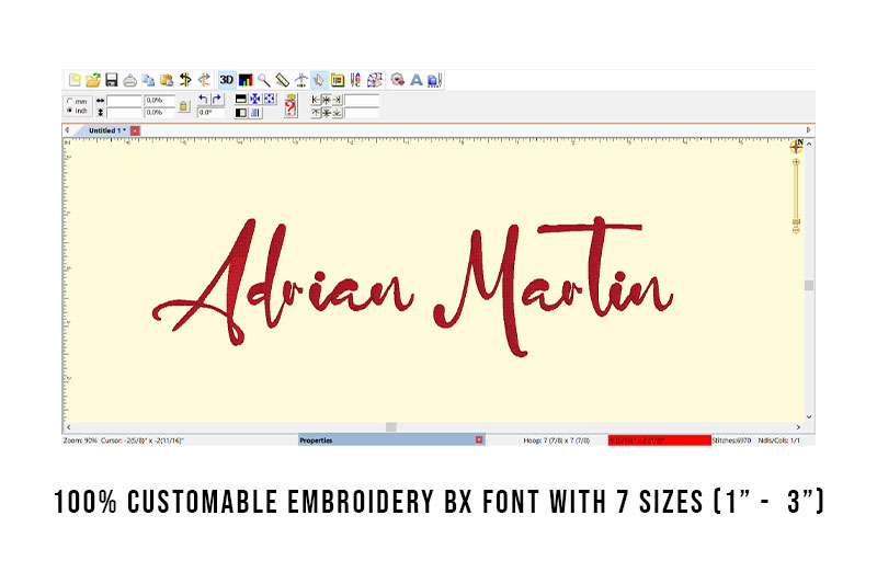 Adrian Martin Embroidery Script Font