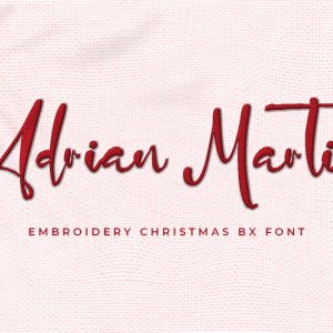 Adrian Martin Embroidery Script Font
