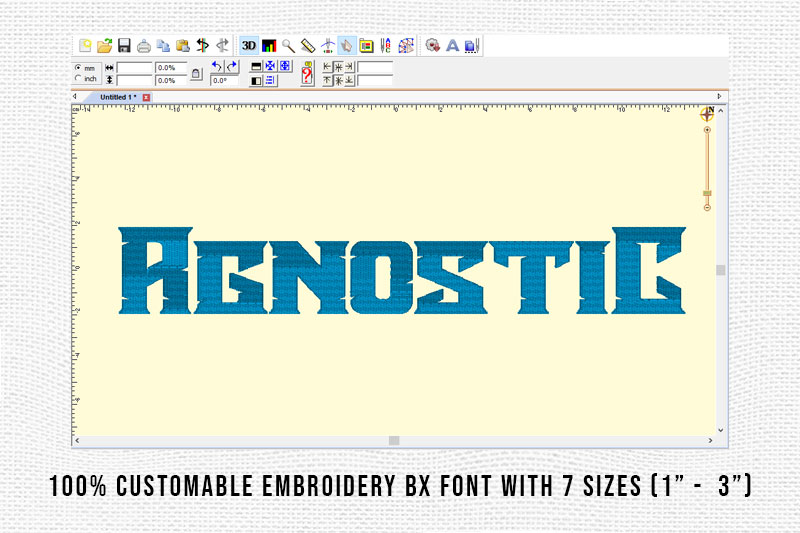 Agnostic Embroidery Display Font