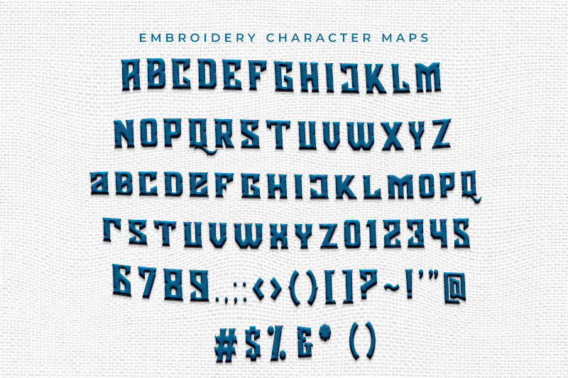 Agnostic Embroidery Display Font