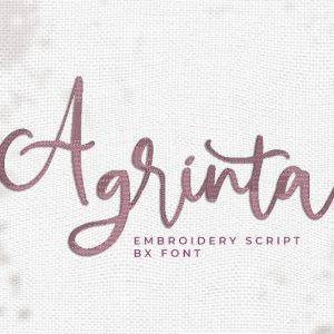 Agrinta Embroidery Script Font