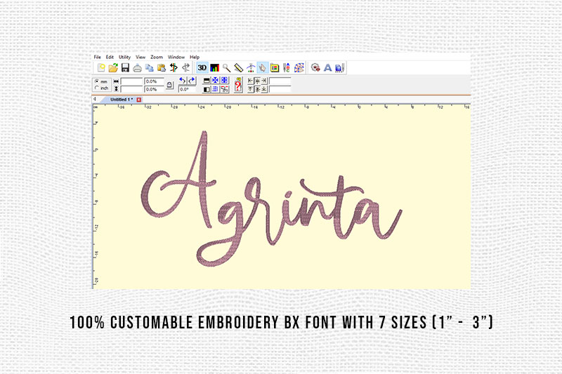 Agrinta Embroidery Script Font