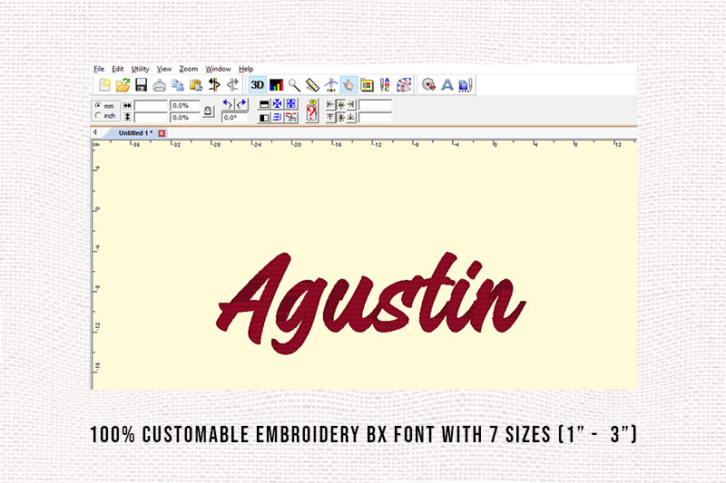 Agustin Embroidery Script Font