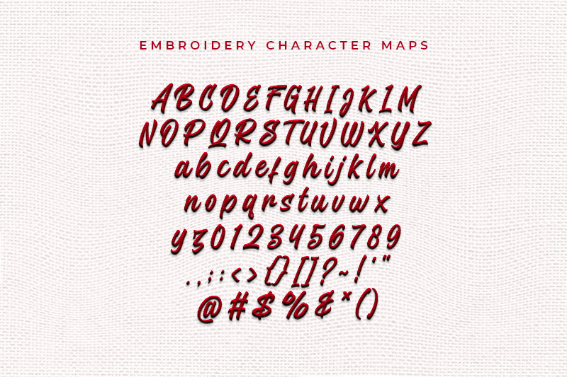 Agustin Embroidery Script Font