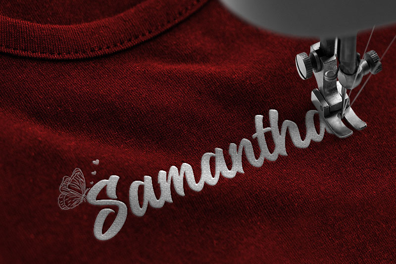 Agustin Embroidery Script Font