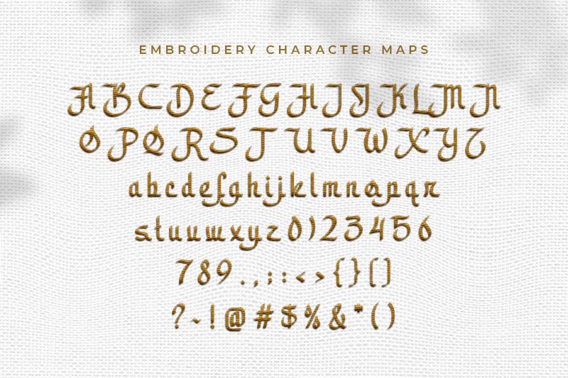 Alamsyah Embroidery Decorative Font