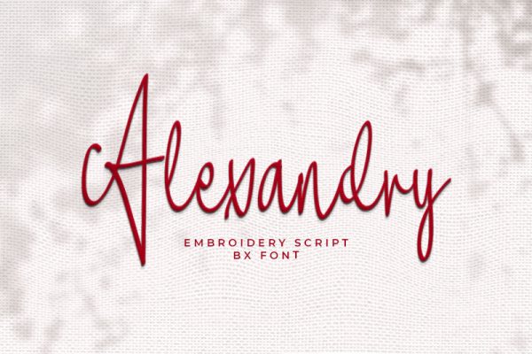 Alexandry Embroidery Script Font