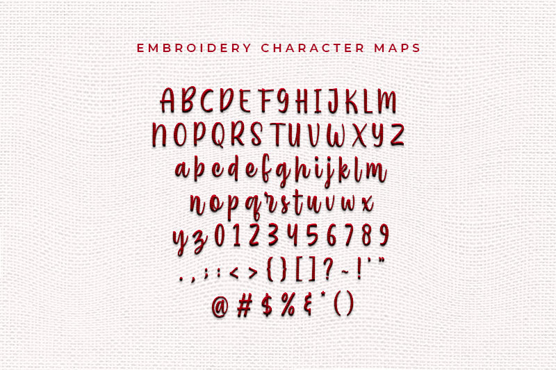 Amatemora Embroidery Script Font