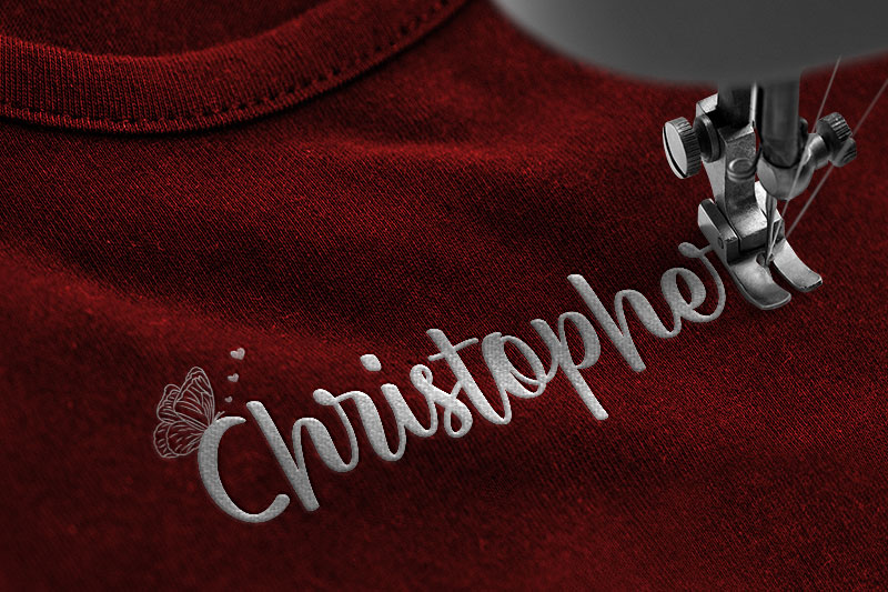 Amatemora Embroidery Script Font