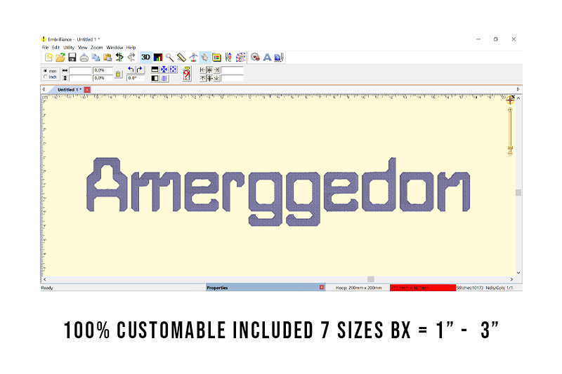 Amerggedon Embroidery Display Font