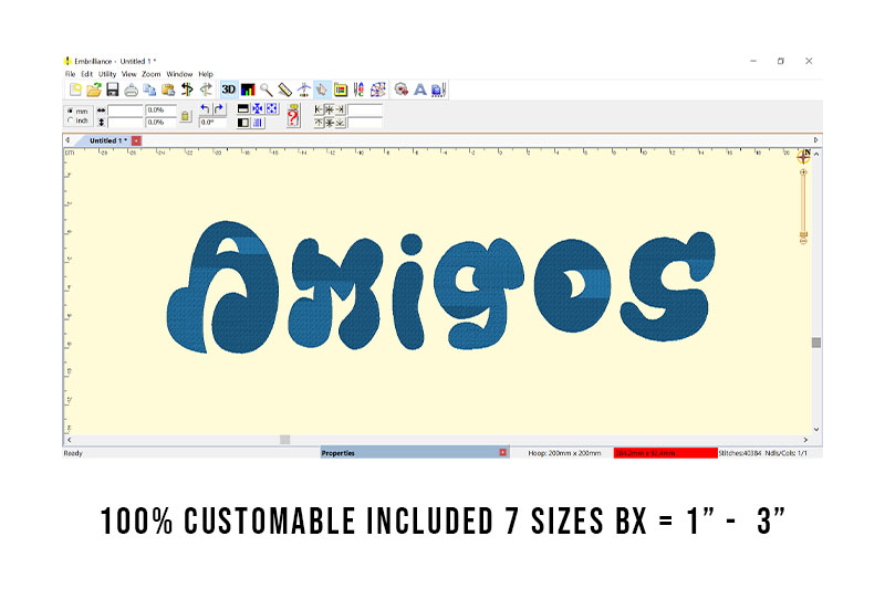 Amigos Embroidery Display Font
