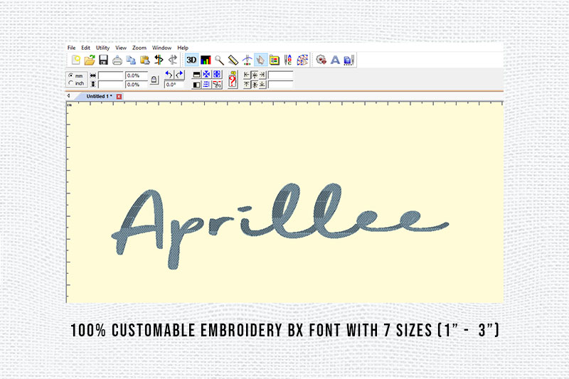 Aprillee Embroidery Script Font