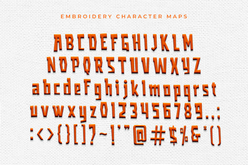 Armstrong Embroidery Display Font