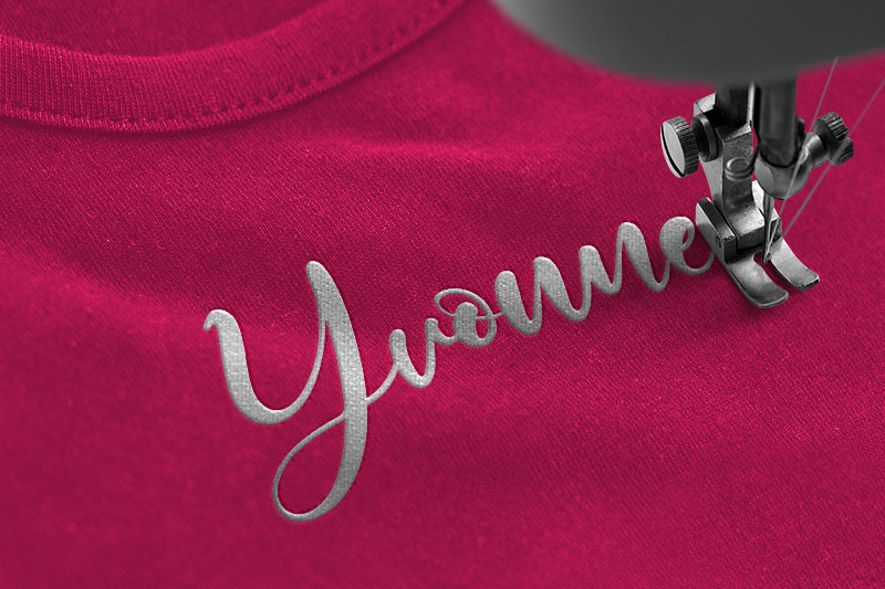 Artificial Jewel Embroidery Script Font