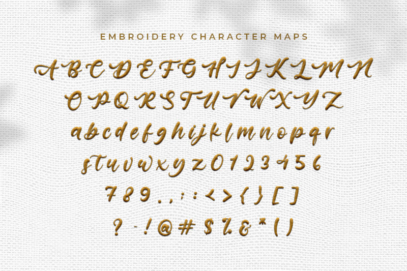 Artistic Calligraphy Embroidery Script Font