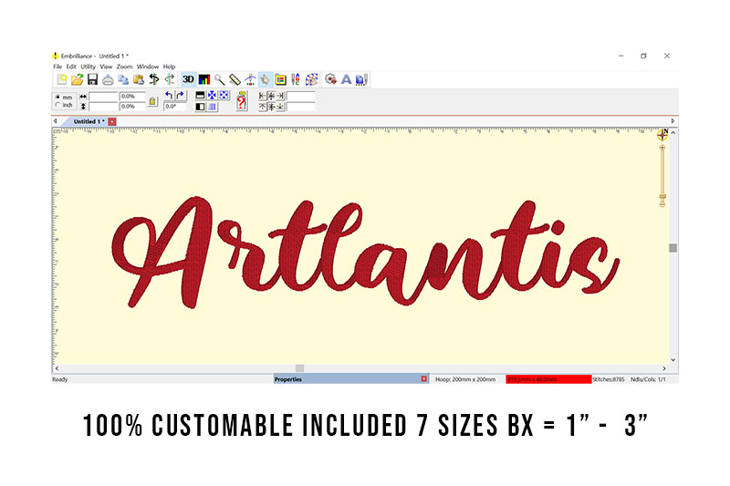 Artlantis Embroidery Script Font
