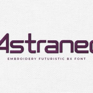 Astraneo Embroidery Futuristic Font
