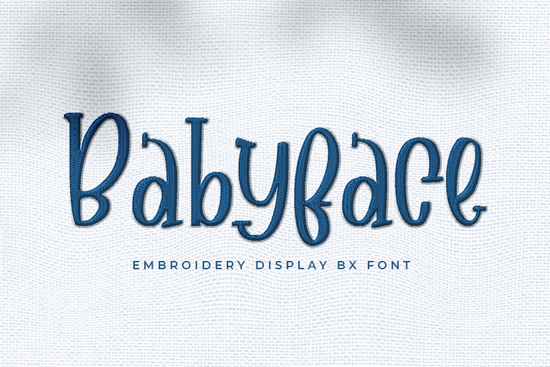 Babyface Embroidery Kids Font
