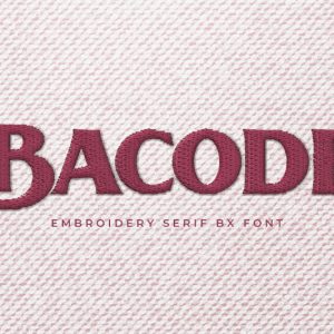 Bacode Embroidery Serif Font