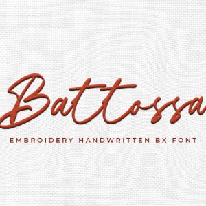 Battossa Embroidery script Font