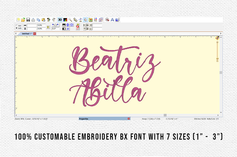 Beatriz Abilla Embroidery Script Font