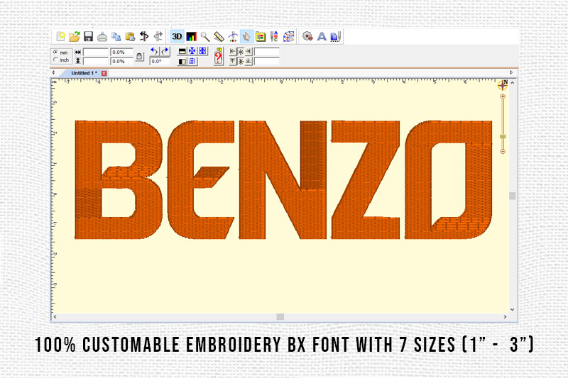 Benzo Embroidery Display Font