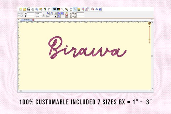 Birawa Embroidery Script