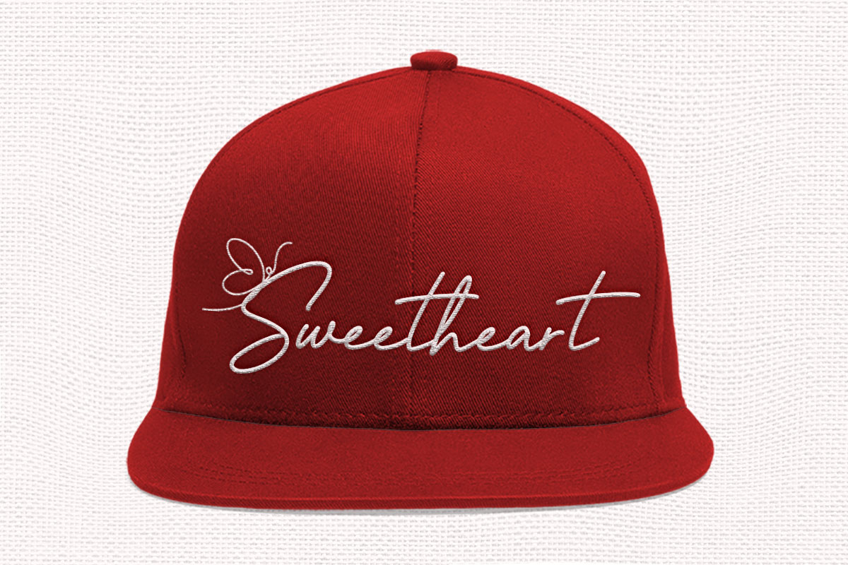 Black Ashpalt Embroidery Script Font