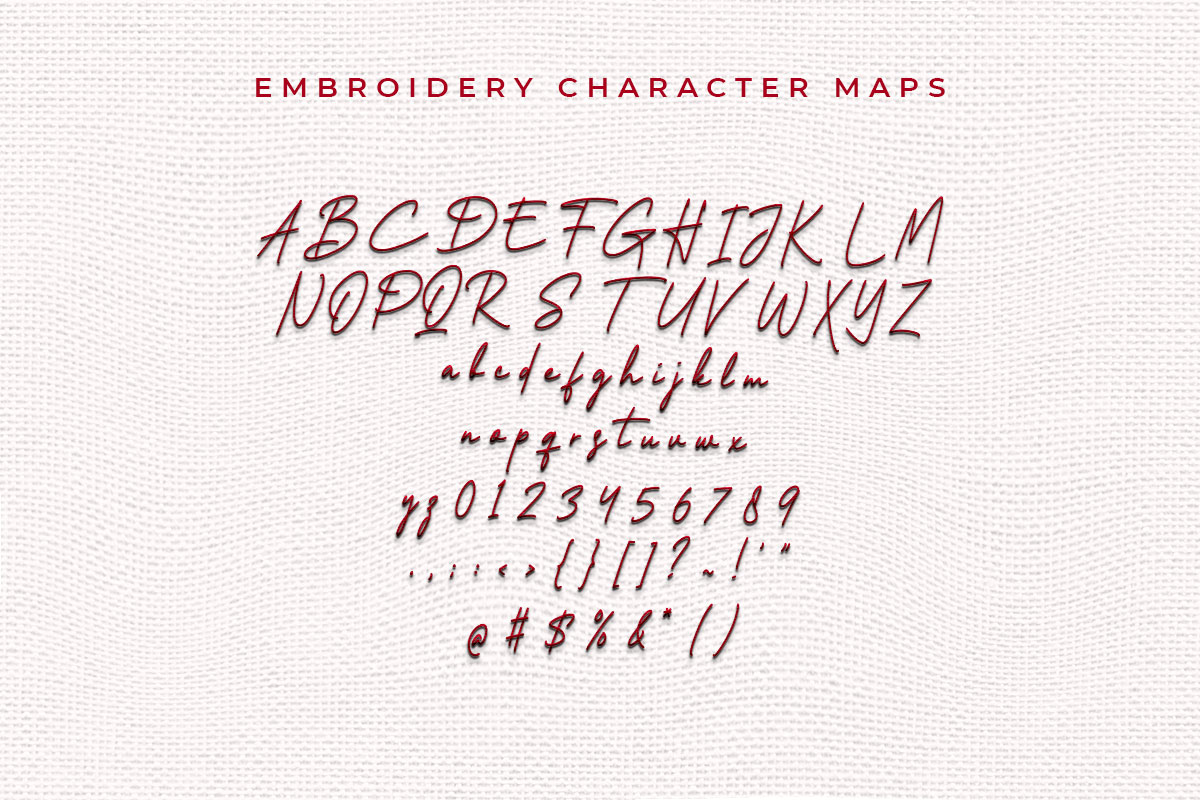 Black Ashpalt Embroidery Script Font