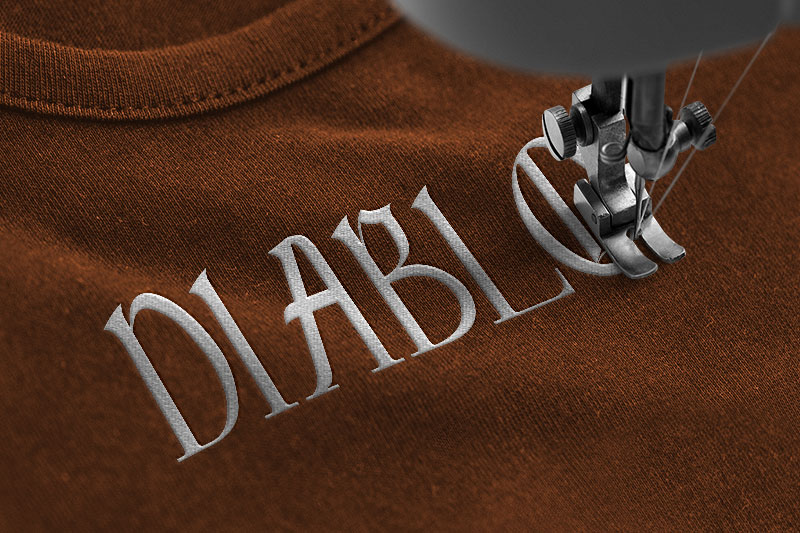 Black Book Embroidery Blackletter Font